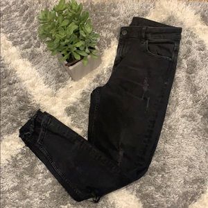 Zara Basic Ripped Cigarette Jean